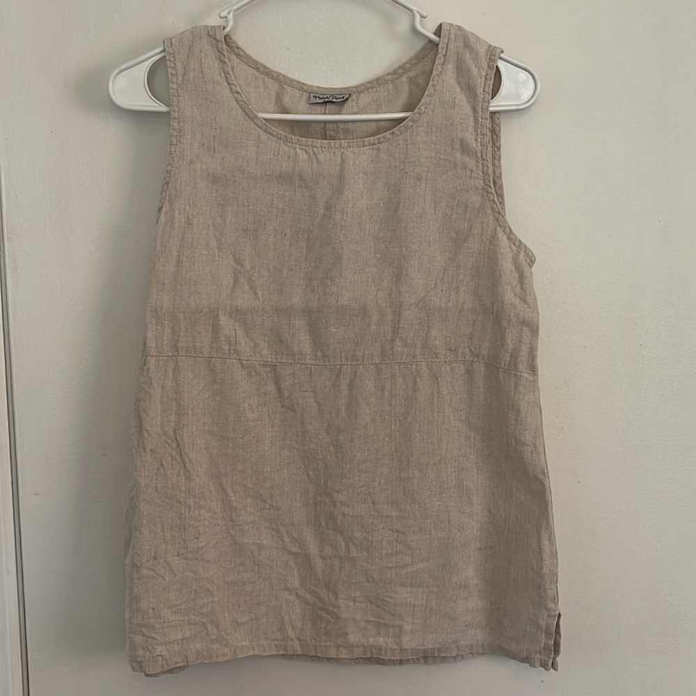 Match Point Linen Tank Top M